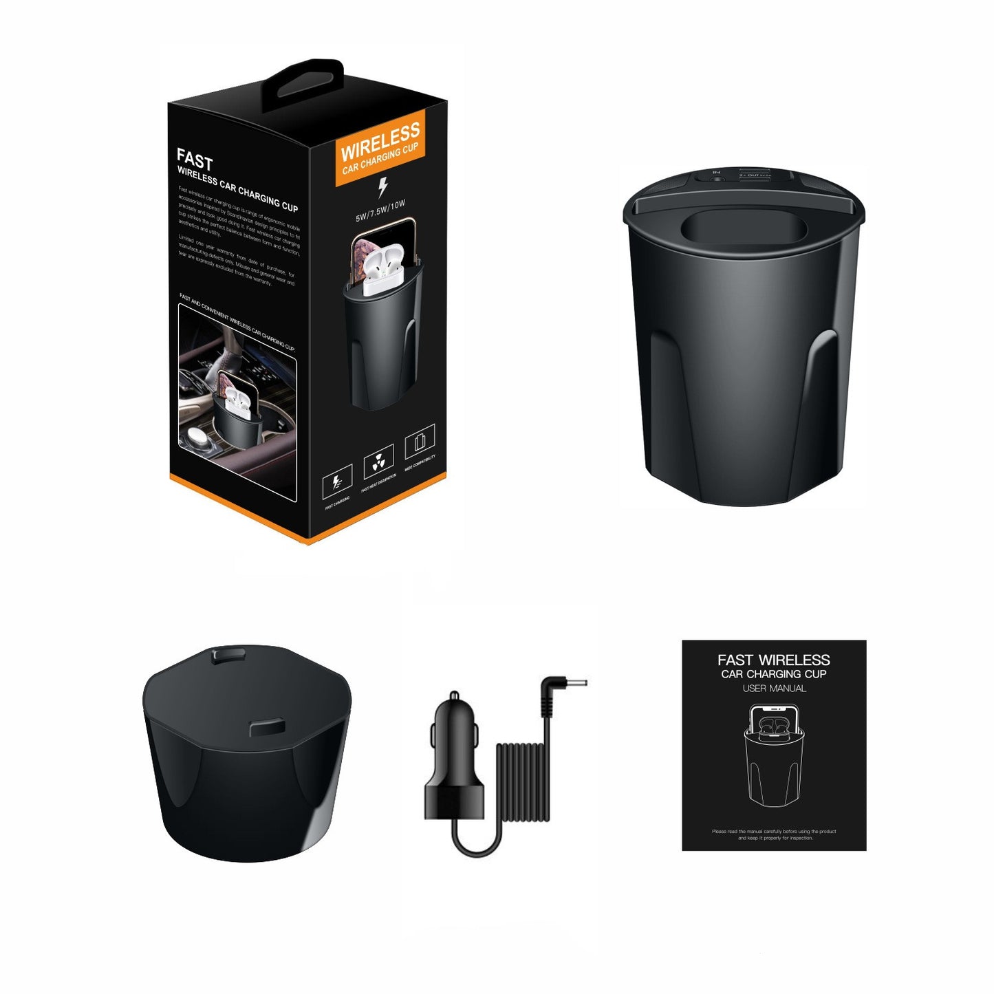 Cup 4 In 1 Wireless Charger 10W Fast Charge