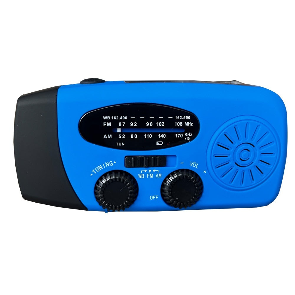 Mini-portable 3leds Solar Hand Emergency Radio Added SOS Feature for Outdoor Use