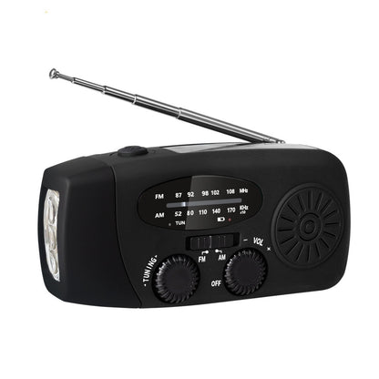 Mini-portable 3leds Solar Hand Emergency Radio Added SOS Feature for Outdoor Use
