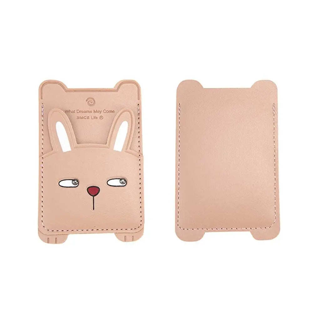 Adhesive Sticker Cartoon Credit Card Holder Card Sleeve Phone Back Pocket Storage Wallet Phone Card Holder Mobile Wallet