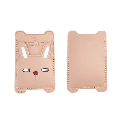 Adhesive Sticker Cartoon Credit Card Holder Card Sleeve Phone Back Pocket Storage Wallet Phone Card Holder Mobile Wallet