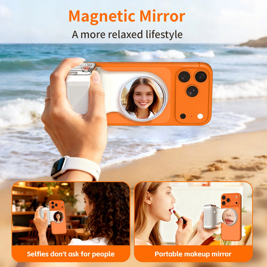 COMITOK MOCA iPhone Wireless Selfie Booster, with Focus Lock/DSLR Shutter,Rechargeable Remote Control+Optional Mirror/Fill Light