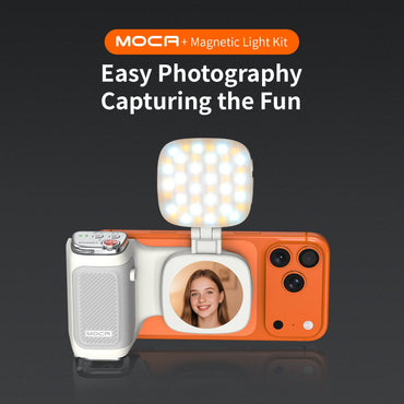 COMITOK MOCA iPhone Wireless Selfie Booster, with Focus Lock/DSLR Shutter,Rechargeable Remote Control+Optional Mirror/Fill Light