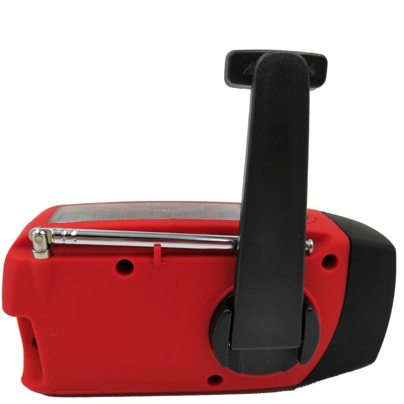 Mini-portable 3leds Solar Hand Emergency Radio Added SOS Feature for Outdoor Use